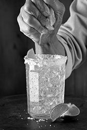 Bartender working with their hands