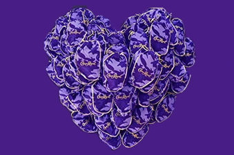 Crown Royal purple bags in shape of heart
