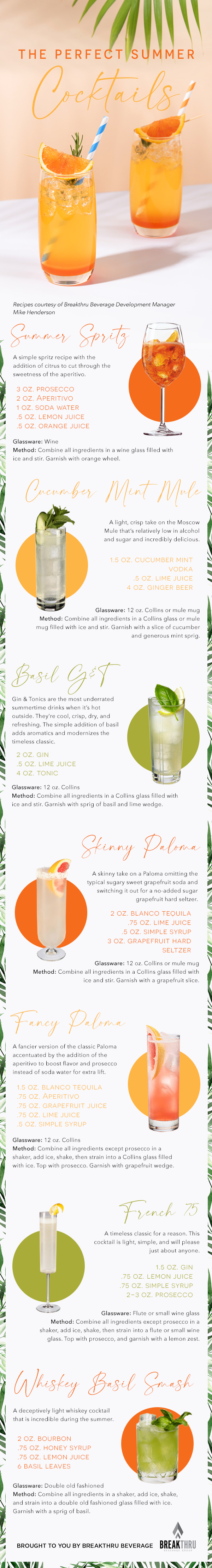 summer cocktail recipes breakthru beverage 