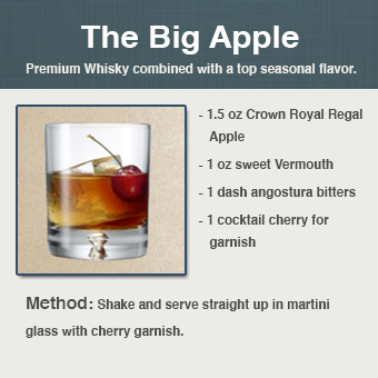 Crown Royal Regal Big Apple cocktail recipe