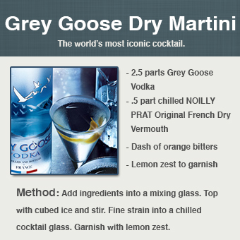 Grey Goose dry martini