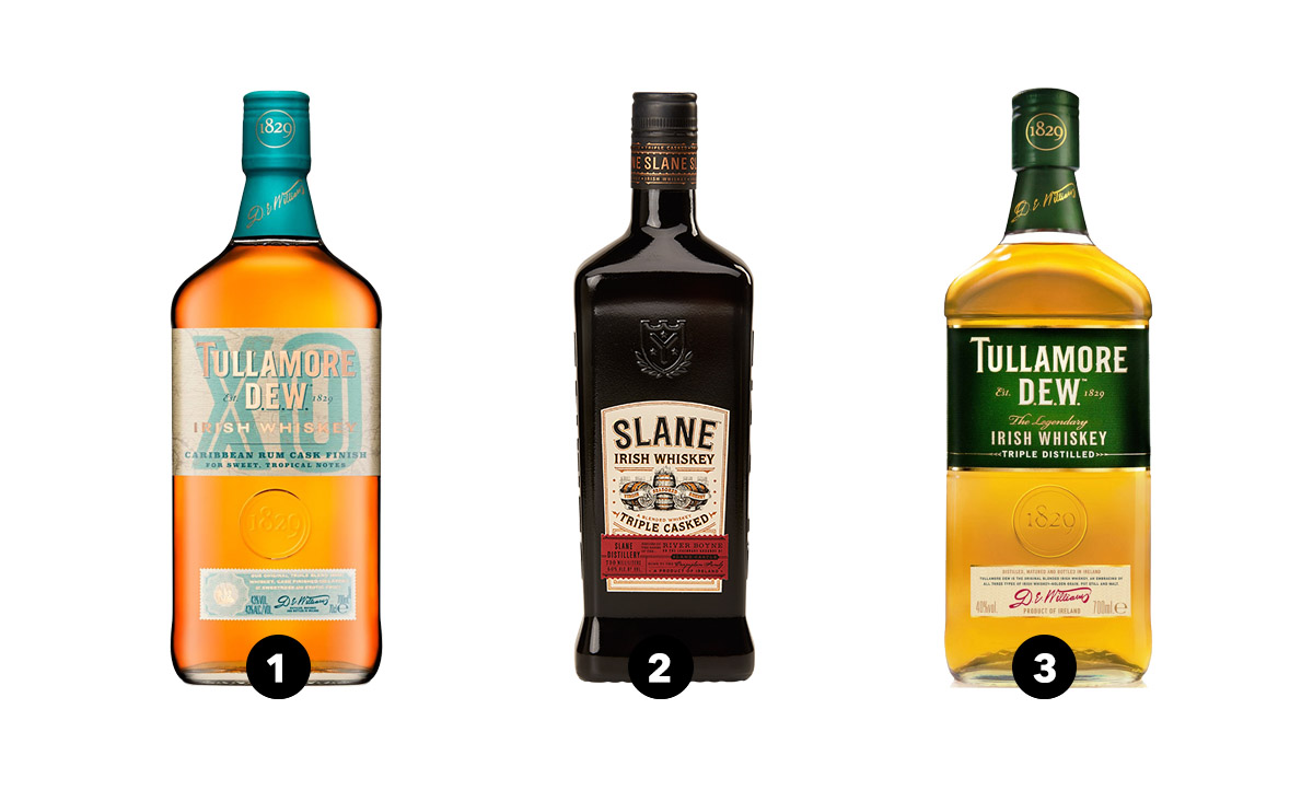TULLAMORE DEW XO RUM CASK FINISH, Slane Irish Whisky, Tullamore D.E.W.