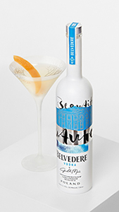 Belvedere limited-edition bottle with cocktail