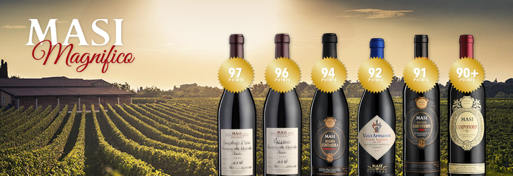 Masi Wines with vineyard in background