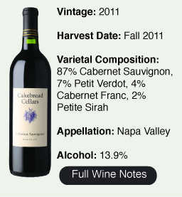 Cakebread 2011 Napa Valley Cabernet Sauvignon