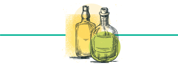 illustrated image of mezcal bottles